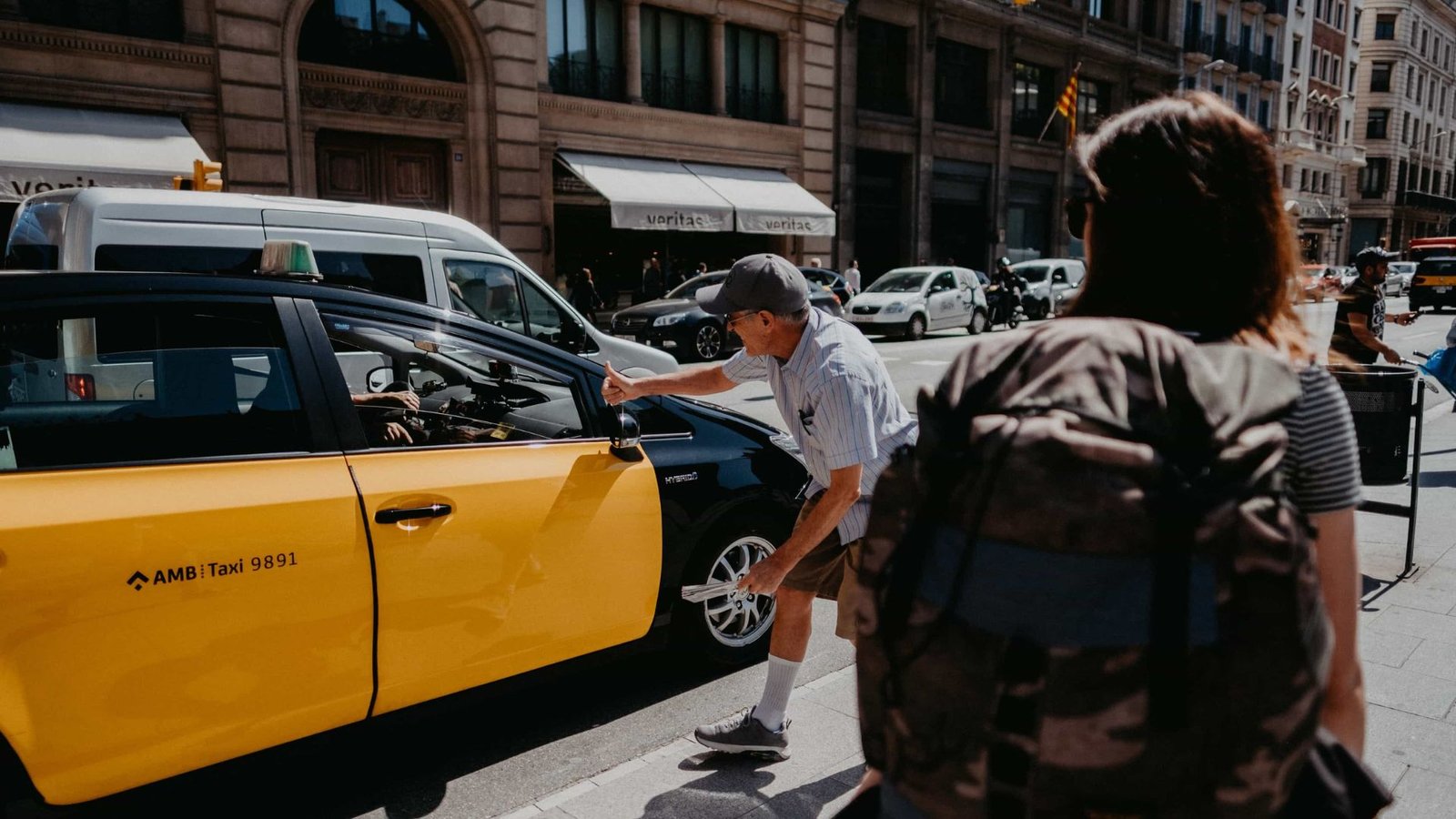 A lady Getting Around in a Foreign City