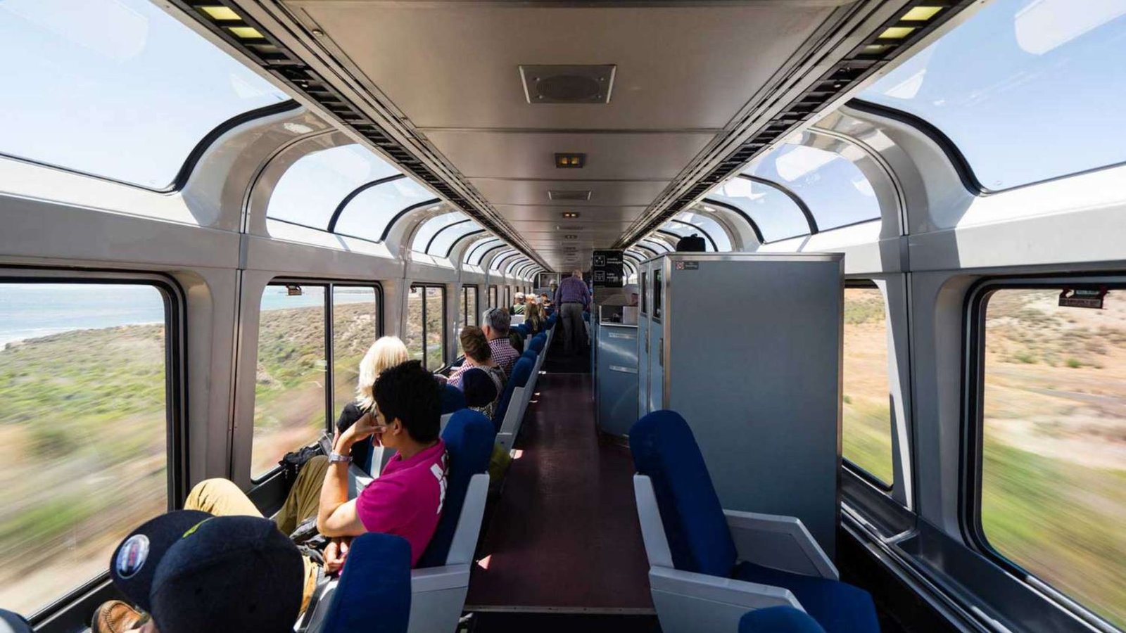 People enjoying a Scenic Train Ride