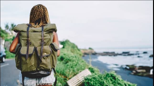 image of a woman traveling