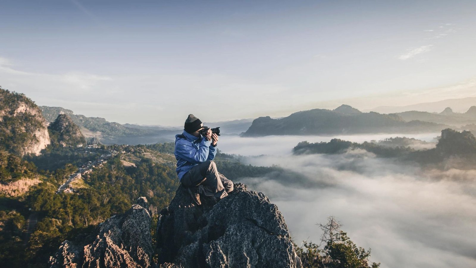 A man capturing Stunning Travel Photos