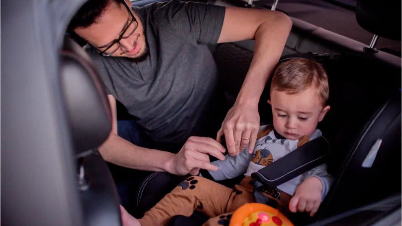 A father Travelling with his Baby