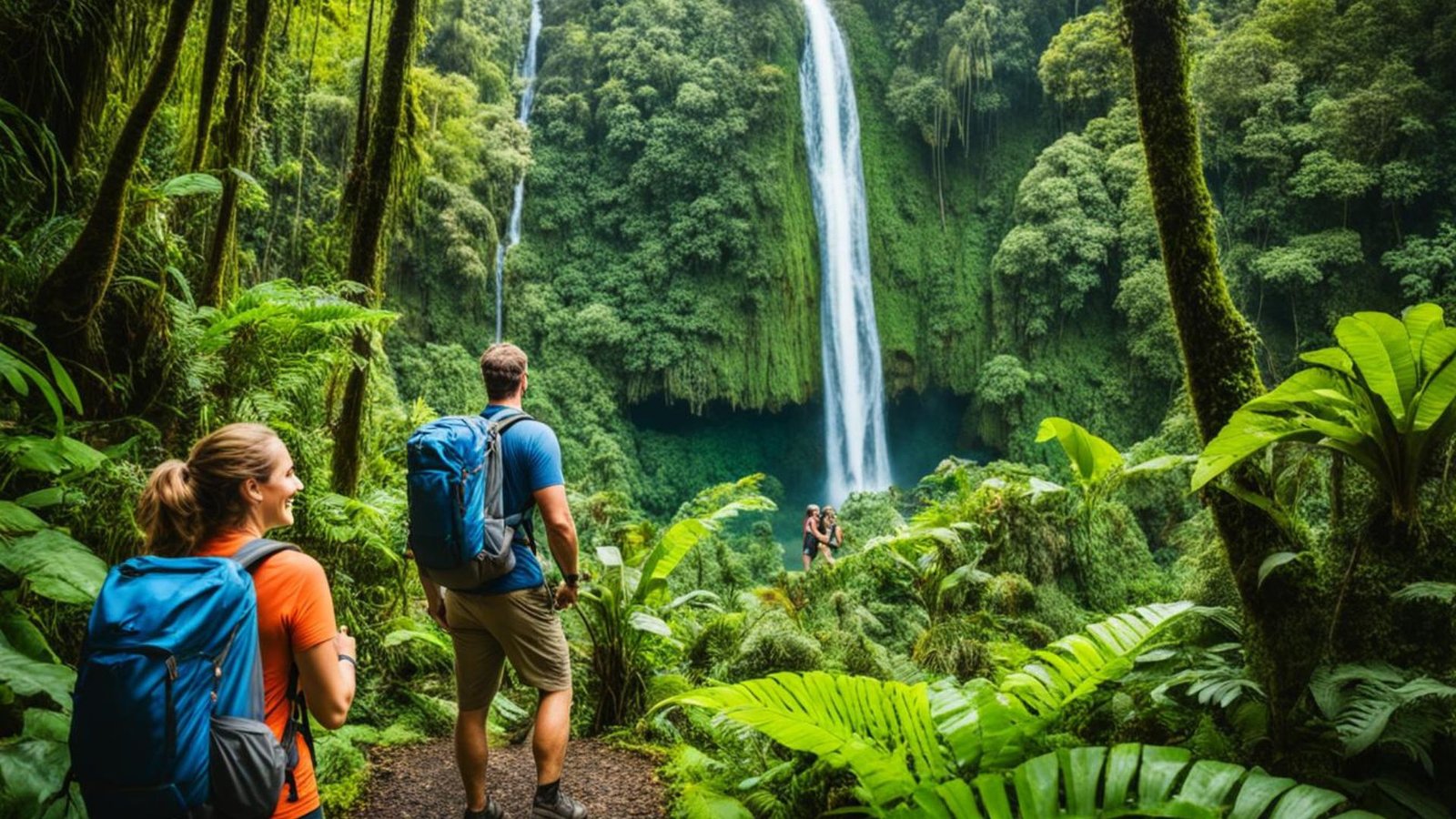 People walking and green vegetation which is the Top Sustainable Travel Destinations for 2024