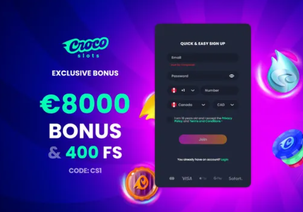 Croco Slots Casino Bonuses